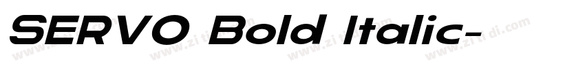 SERVO Bold Italic字体转换